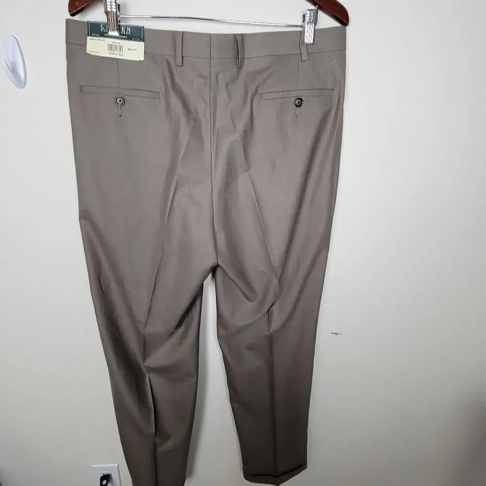 Lauren Ralph Lauren Classic-Fit Sharkskin Pleated Wrinkle Resistant Dress Pants